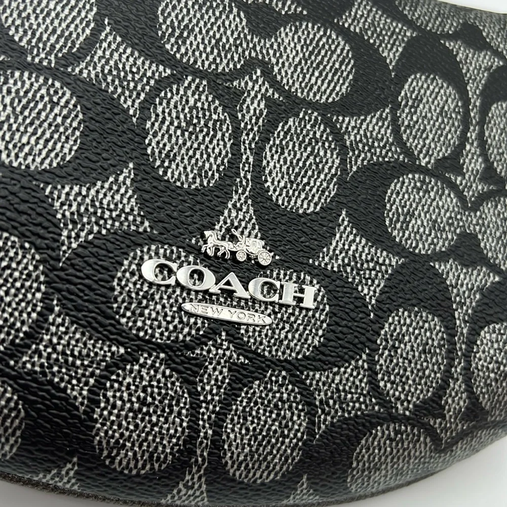 Coach Mini Payton Bag In Signature Canvas Silver Gunmetal Multi - Picture 3 of 15